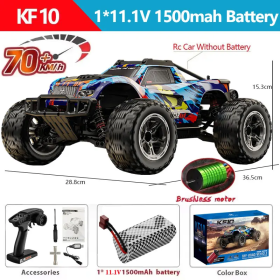 Машинка на радіоуправлінні KF10 Brushless 1:10 – безщітковий 4WD джип до 50 км/год повний привід 4x4 Професійна машинка на пульті