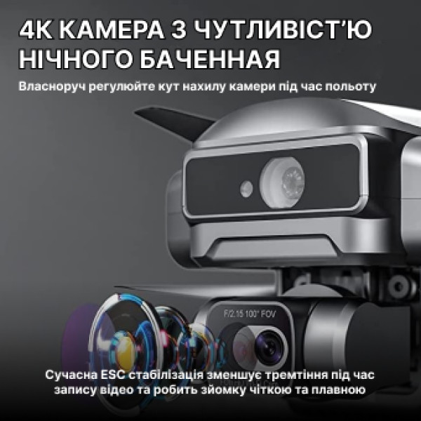 Професійний Квадрокоптер дрон SJRC F22 S3 PRO 3-осьовий підвіс 6 км, до 35 хв. + SD card