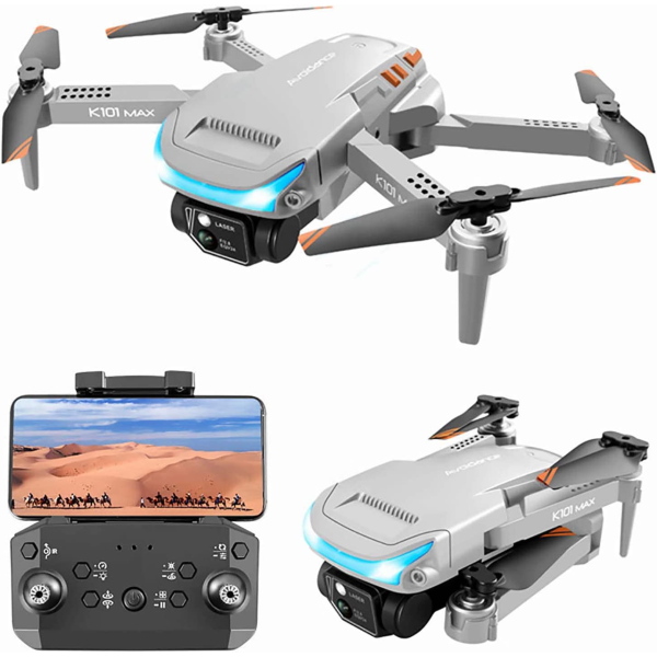 Міні Дрон з камерою K101 Max – 4K HD FPV, до 40 хв. польоту + (2 акумулятори)