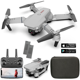 Дрон з камерою E88 Mini Drone, квадрокоптер HD 720P, до 20 хв польоту, 2 акумулятора
