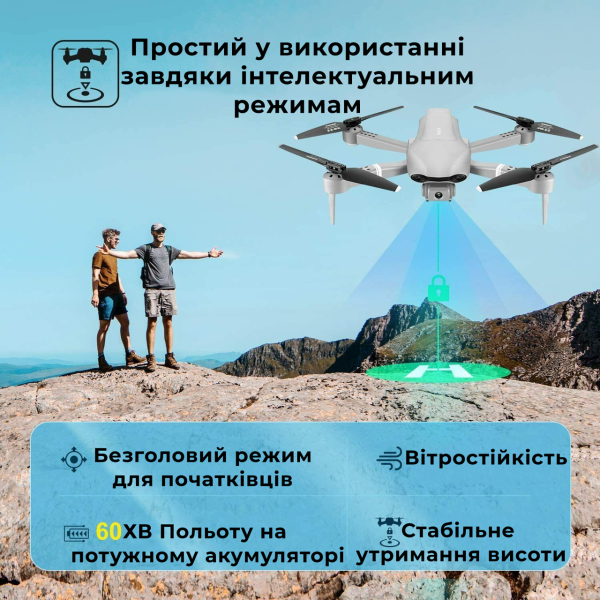 Квадрокоптер з камерою 4DRC F3 - Дрон із 4К GPS 5G HD FPV 25 хв. польоту до 500 м. КЕЙС