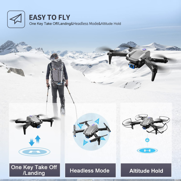 Квадрокоптер з HD камерою Rc Drone 4DRC V20 міні дрону, FPV до 12 хв. польоту + кейс