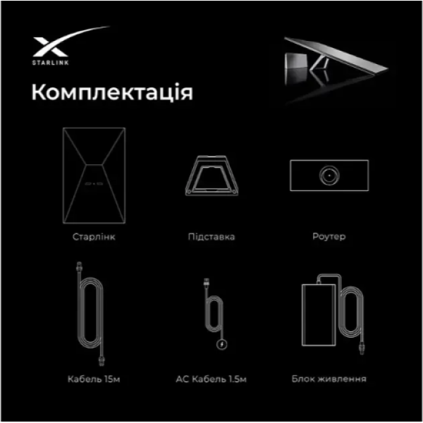 Супутникова система модем Starlink Satellite Dish Термінал старлінк Generation 3.