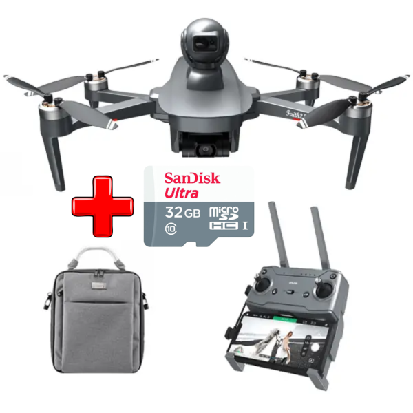 Квадрокоптер C-fly Faith 2 PRO - Дрон з GPS, FPV, БК мотори, до 8 км, до 35 хв. польоту + + підсилювач сигналу