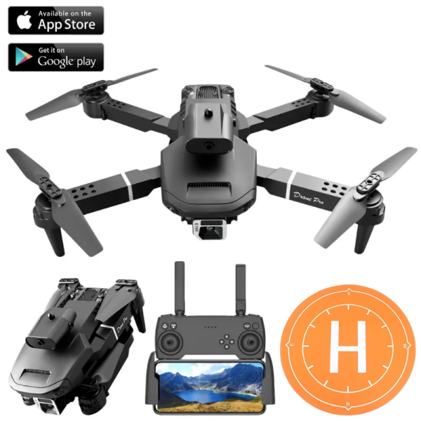 Дрон з камерою E100 - дрон для дітей HD Wifi FPV, до 40 хв. польоту до ( 2 акумулятора)