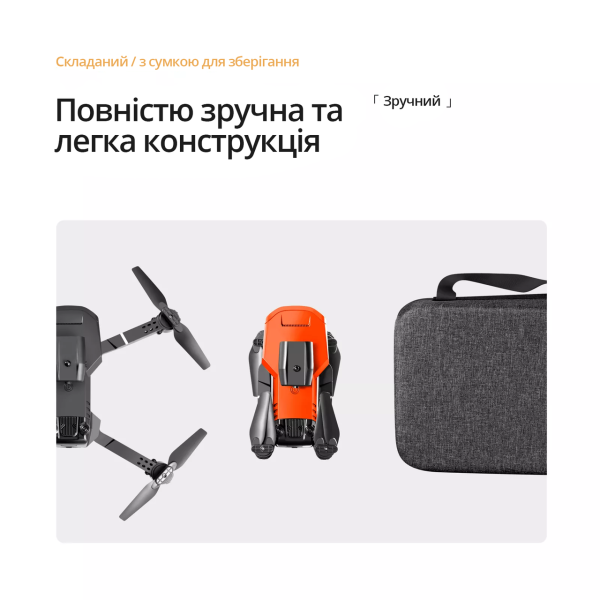 Дрон з камерою E100 - дрон для дітей HD Wifi FPV, до 40 хв. польоту до ( 2 акумулятора)