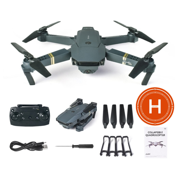 Дрон з камерою E58/998 - Mini RC Drone з HD 2MP FPV, коптер для початківців + 10 хв. польоту + Кейс