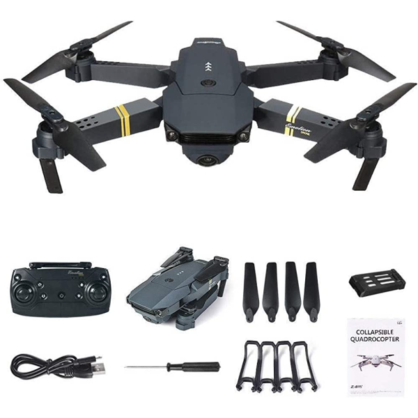 Дрон з камерою E58/998 - Mini RC Drone з HD 2MP FPV, коптер для початківців + 10 хв. польоту + Кейс