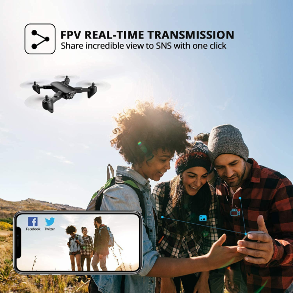 Квадрокоптер 4DRC F6 - дрон с 4K и HD камерами, 5G Wi-Fi, FPV, 200м, до 20 мин. + КЕЙС