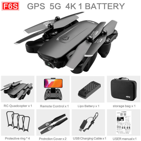 Дрон з камерою 4DRC F6  – GPS 5G Wi-Fi, FPV,120 м. до 25 хв польоту . + КЕЙС