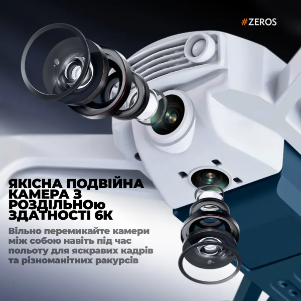 Квадрокоптер з камерою 4DRC V15 Zeros Mini Drone Дрон для FPV 200 м дія до 20 хв.
