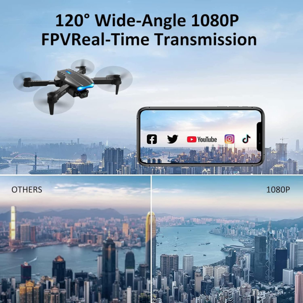 Квадрокоптер з камерою E99 Pro2 – міні дрон 4К FPV дальність до 100 м. до 15 хв. польоту