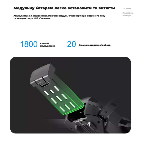Квадрокоптер з камерою E99 Pro2 – міні дрон 4К FPV до 100 м. до 15 хв. польоту + СУМКА