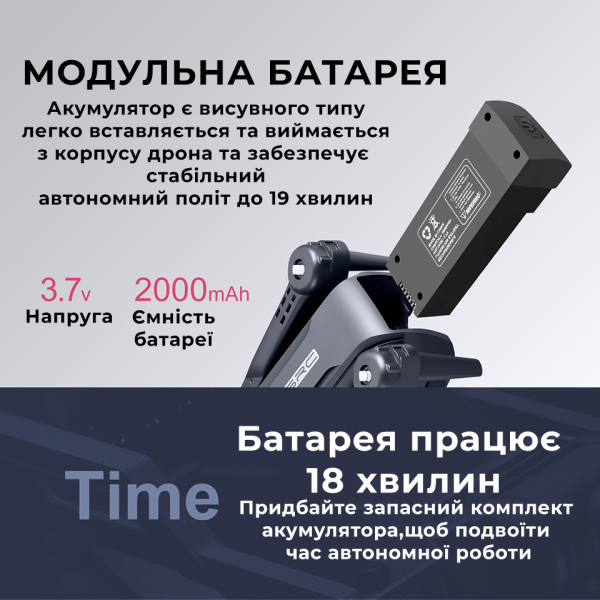 Дрон з 4K камерою, LSRC Mini 4 FPV, обхід перешкод, до 40 хв. польоту (2 акумулятори)