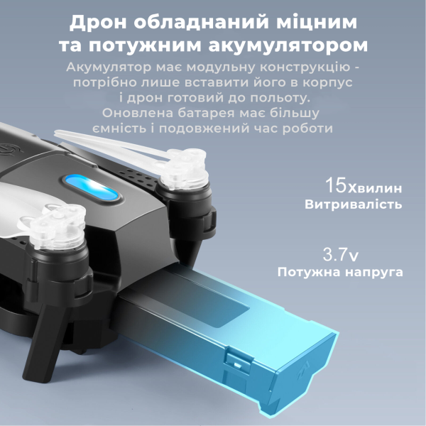 Квадрокоптер з 4K камерою, YLRC S98 - дрон , попередження перешкод, до 40 хв. (2 Акумулятори)