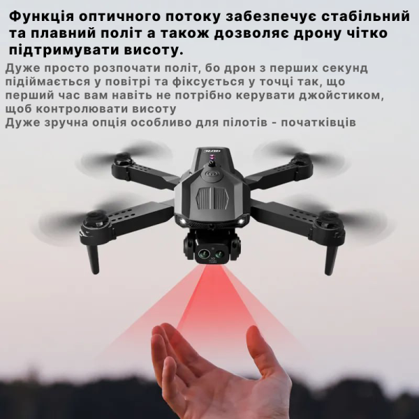 Квадрокоптер 4DRC V32 WiFi FPV 720P HD Подвійна камера 360 ° датчик запобігання перешкодам. + КЕЙС