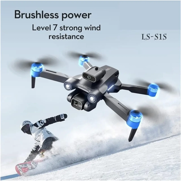Квадрокоптер з камерою LSRC S1S Mini Drone-4K, FPV БК мотори 100 м. до 30 хв. (2 акумулятори)
