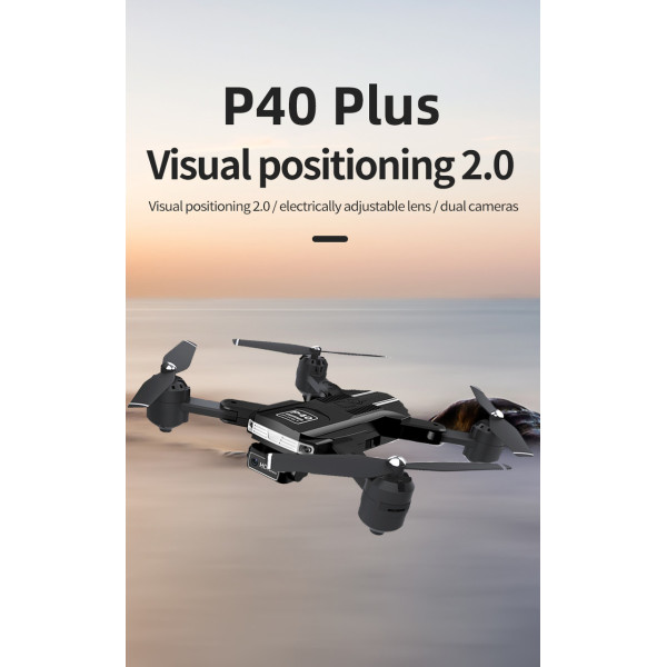 КВАДРОКОПТЕР PIHOT P40 PLUS ПОДВІЙНИЙ ОБ'ЄКТИВ 4K HD+WIFI. дальність польоту до 150 м. Час до 15 хв.