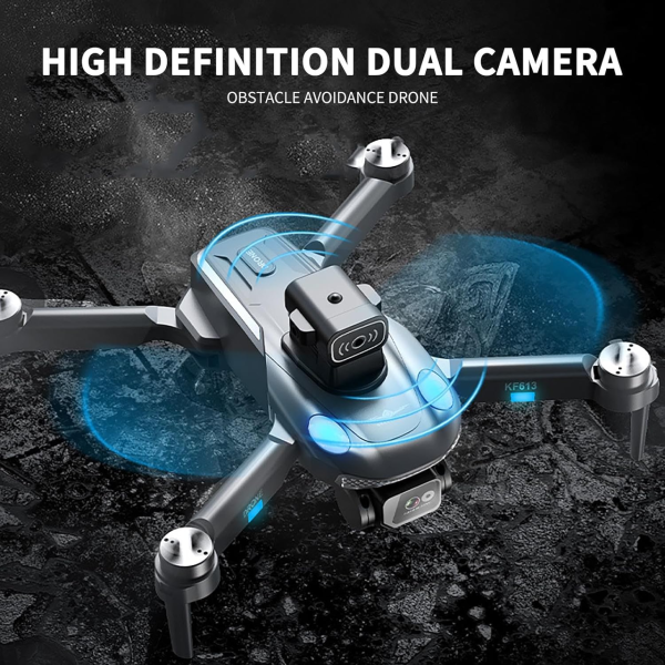Квадрокоптер з камерою KF613 - дрон з 4K HD, GPS, БК-двигун. до 300 м. 18 хв. + кейс (2 акумулятори)