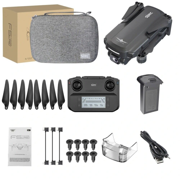 Квадрокоптер SJRC F5S 4K Pro – дрон з 4K камерою, 5G Wi-Fi, GPS, FPV, БК мотори, 3, км, до 30 хв. польоту+