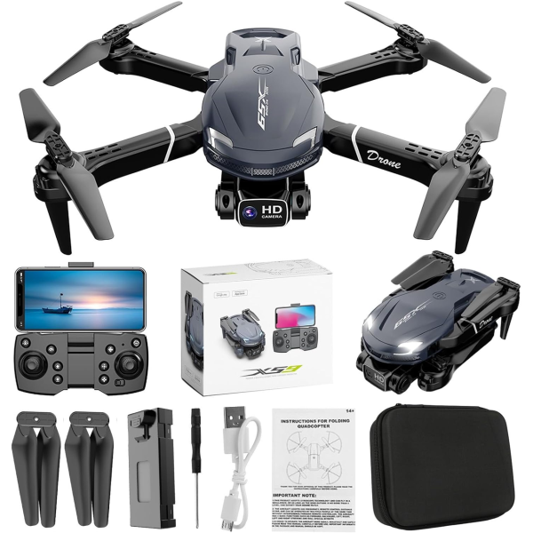 Квадрокоптер XS9 дрон з камерою HD FPV, до 100 м. 30 хв. польоту + кейс (2 акумулятори)