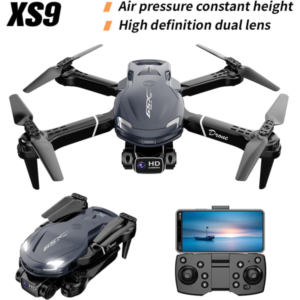 Квадрокоптер XS9 дрон з камерою HD FPV, до 100 м. 30 хв. польоту + кейс (2 акумулятори)