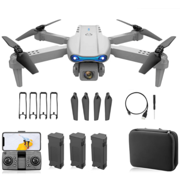 Квадрокоптер дитячий E99 PRO з камерою HD 720P, WiFi FPV, до 30 хв польоту, 2 акумулятори, подарунок