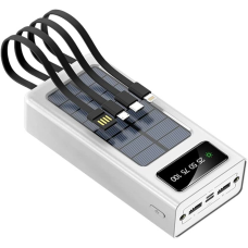 Зовнішній акумулятор Потужний повербанк power bank портативний із сонячною батареєю 50000mah