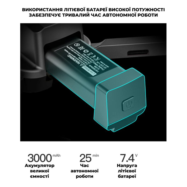 Квадрокоптер дрон із камерою LYZRC L800 PRO 3-осьовий підвіс 4K HD, GPS, до 1200 м, 60м. польоту + 1 акумулятор
