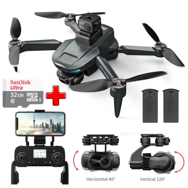 Квадрокоптер LYZRC L200 PRO 2-осьовий підвіс 4K HD, GPS, FPV до 1500 м, 25м. польоту + 1 акумулятор SD карта