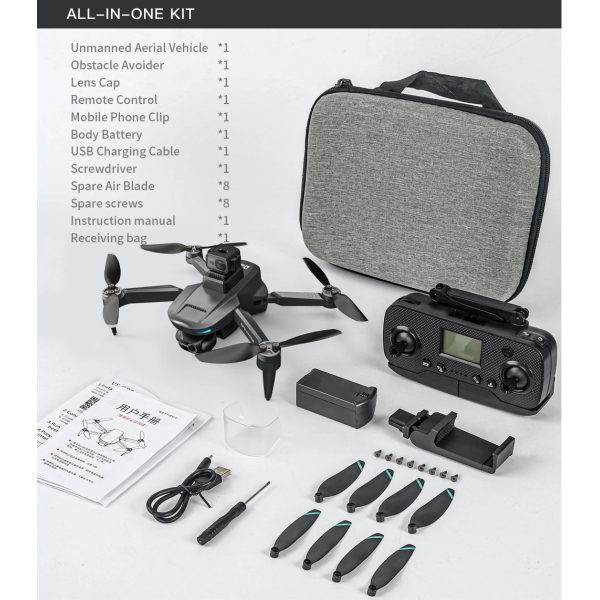 Квадрокоптер LYZRC L200 PRO 2-осьовий підвіс 4K HD, GPS, FPV до 1500 м, 25м. польоту + 1 акумулятор SD карта