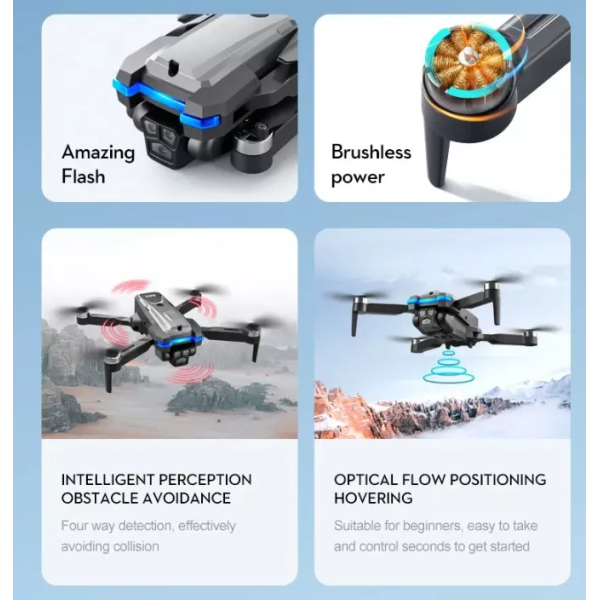 Квадрокоптер S8s Pro Max – дрон з камерою 4К HD FPV, БК мотори, до 150 м. 15 хв + кейс (1 акумулятор)