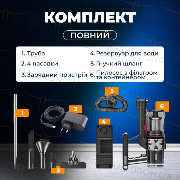 Пилосос вертикальний Sokany SK-3378 ручний 2000 Вт мережевий колбовий без мішка для сухого прибирання