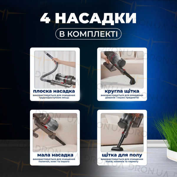 Пилосос вертикальний Sokany SK-3378 ручний 2000 Вт мережевий колбовий без мішка для сухого прибирання