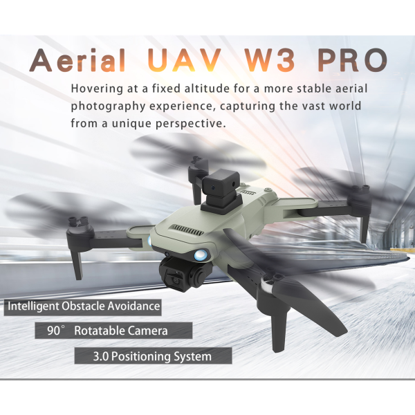 Квадрокоптер з камерою W3 PRO – дрон БК мотори 4K 5G, датчик перешкод, до 40 хв. польоту + кейс + 1 акумулятор
