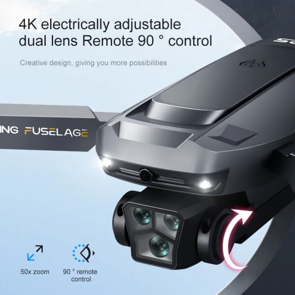 Квадрокоптер дрон із камерою K811 Max з 4K HD, GPS, БК мотори до 500 м. до 12 хв. польоту + кейс
