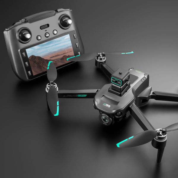 Квадрокоптер з РК-дисплеєм S159 дрон із камерою 4K, HD ESC, FPV, GPS до 1000 км. 20 хв. польоту + кейс