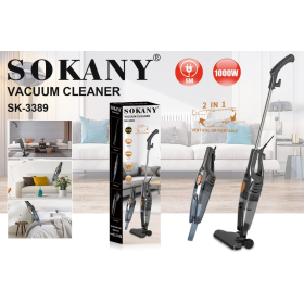Пилосос ручний вертикальний SOKANY SK-3389 без мішка 1000 Вт, шнур 5 м. Пилососи домашні 220 Вт. + подарунок