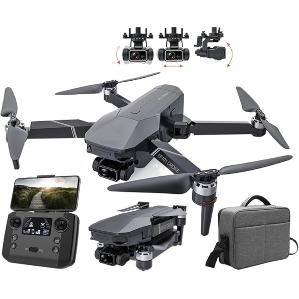 Професійний Квадрокоптер KF101 Max – дрон з 4K ESC, 5G, GPS, FPV, БК дв, 5 км, до 25 хв. + SD карта