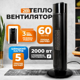 Портативний електричний обігрівач Sokany SK-18005, 2000 W зі швидким нагріванням
