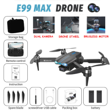 Дитячий квадрокоптер із подвійною камерою E99 MAX Mini drone, БК мотори до 150 м. 30 хв.