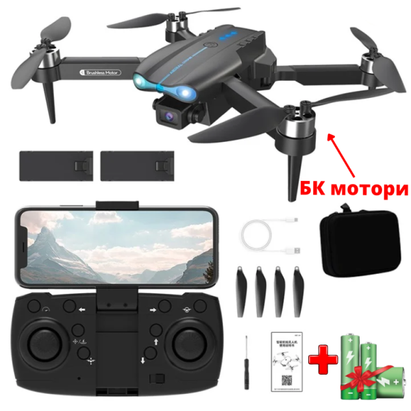 Дитячий квадрокоптер із подвійною камерою E99 MAX Mini drone, БК мотори до 150 м. 30 хв.