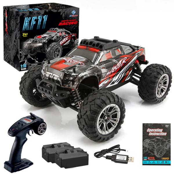 Машинка на радіокеруванні KF11 1:16 4WD, радіокерований монстр-трак до 40 км/год, 2 акумулятори