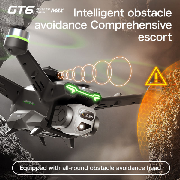 Квадрокоптер GT6 MAX з RC-пультом, FPV камерою HD, складний дрон для початківців, дальність до 1.5 км, час польоту до 15 хв