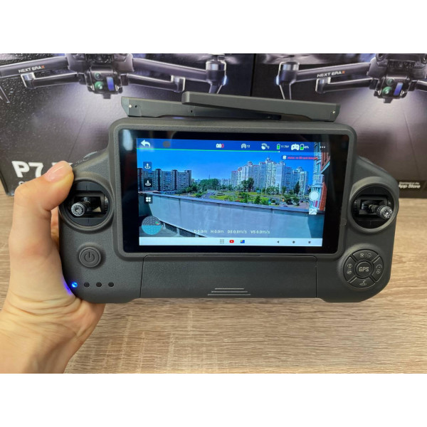 Професійний квадрокоптер SMRC P7 Max з камерою 4K, 3-осьовим підвісом, GPS, EIS, 5G, пульт з екраном