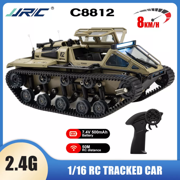 Гусеничний всюдихід Радіокерований Дрифт-Краулер JJRC C8812 1/16 Автомобіль 360 ° танки Світло RC