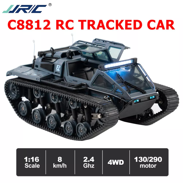 Гусеничний всюдихід Радіокерований Дрифт-Краулер JJRC C8812 1/16 Автомобіль 360 ° танки Світло RC