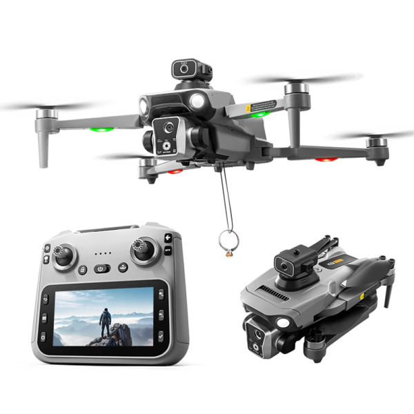 Квадрокоптер K19 MAX з GPS, пульт з екраном 5.9″, Wi-Fi FPV, безколекторні мотори, дальність до 1200 м, до 20 хв польоту, кейс