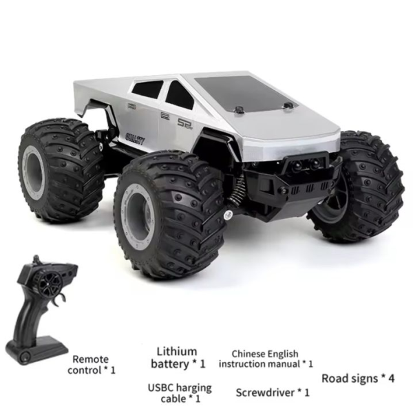 Машинка на радіокеруванні Tesla Cybertruck JJRC Q208 RC-джип машинка з пультом джип для дітей з LED-підсвіткою
