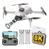 Квадрокоптер L106MAX для зйомки, подвійна камера 8K, безщітковий дрон, FPV Wi-Fi до 150 м, чохол